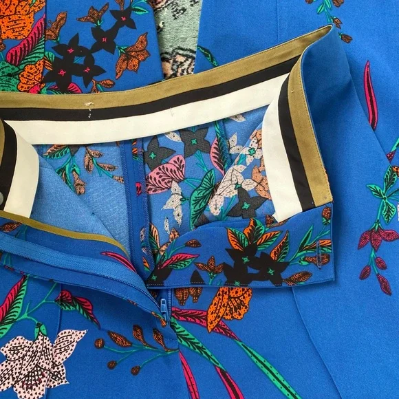 Diane Von Furstenberg silk blend printed high waisted pants - Picture 7 of 12